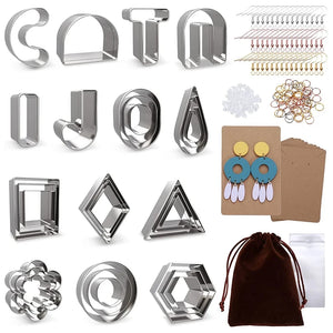 30 Pcs Polymer Clay Cutters for Jewelry Making with Earring Cards