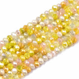 Opaque Jade Glass Faceted Rondelle Beads 3mm Strand