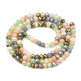 Opaque Jade Glass Faceted Rondelle Beads 3mm Strand