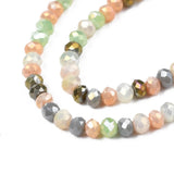 Opaque Jade Glass Faceted Rondelle Beads 3mm Strand