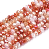 30 Round Electroplate Glass Beads 3x2.5mm for DIY Jewelry Making