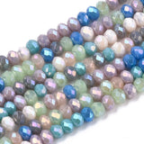 30 Round Electroplate Glass Beads 3x2.5mm for DIY Jewelry Making