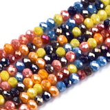 30 Round Electroplate Glass Beads 3x2.5mm for DIY Jewelry Making