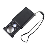 30X 60X Jewelry Magnifier Mini Pocket Hand Magnifying Glass Portable Microscope