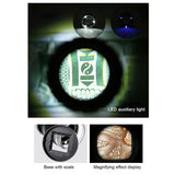 Adjustable LED Scale Loupe Magnifier 3 LED Lights UV Lamps HD Magnifying Glass