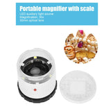 Adjustable LED Scale Loupe Magnifier 3 LED Lights UV Lamps HD Magnifying Glass