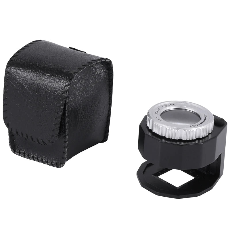 30X Adjustable Focal Length Illuminated Jewelers Loupe Magnifier