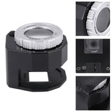 30X Adjustable Focal Length Illuminated Jewelers Loupe Magnifier