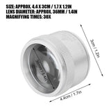30X Magnifying Glass Portable Magnifier Jewelry Watchmaker Tool