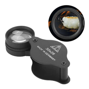 30X Portable Magnifier Jewelers Eye Tool Jewellery Folding Loupe Glass Lens