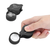 30X Portable Magnifier Jewelers Eye Tool Jewellery Folding Loupe Glass Lens
