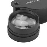 30X Portable Magnifier Jewelers Eye Tool Jewellery Folding Loupe Glass Lens