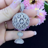 High Golden Plated Paved CZ Classic Jewelry with Spherical Zircon