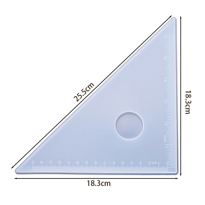 Silicone Mold Triangle Right Angle Ruler Mould for Epoxy Resin Craft
