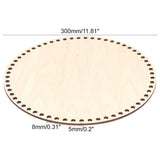Wooden Basket Bottom with Hole, DIY Crochet Bag Base