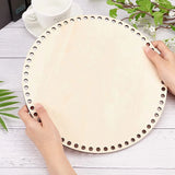 Wooden Basket Bottom with Hole, DIY Crochet Bag Base