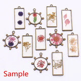 30g 50g Geometric Figure Charm Hollow Glue Blank Pendant Tray Bezel DIY