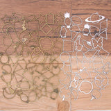 30g 50g Geometric Figure Charm Hollow Glue Blank Pendant Tray Bezel DIY