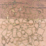 30g 50g Geometric Figure Charm Hollow Glue Blank Pendant Tray Bezel DIY