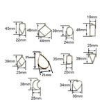 30g 50g Geometric Figure Charm Hollow Glue Blank Pendant Tray Bezel DIY