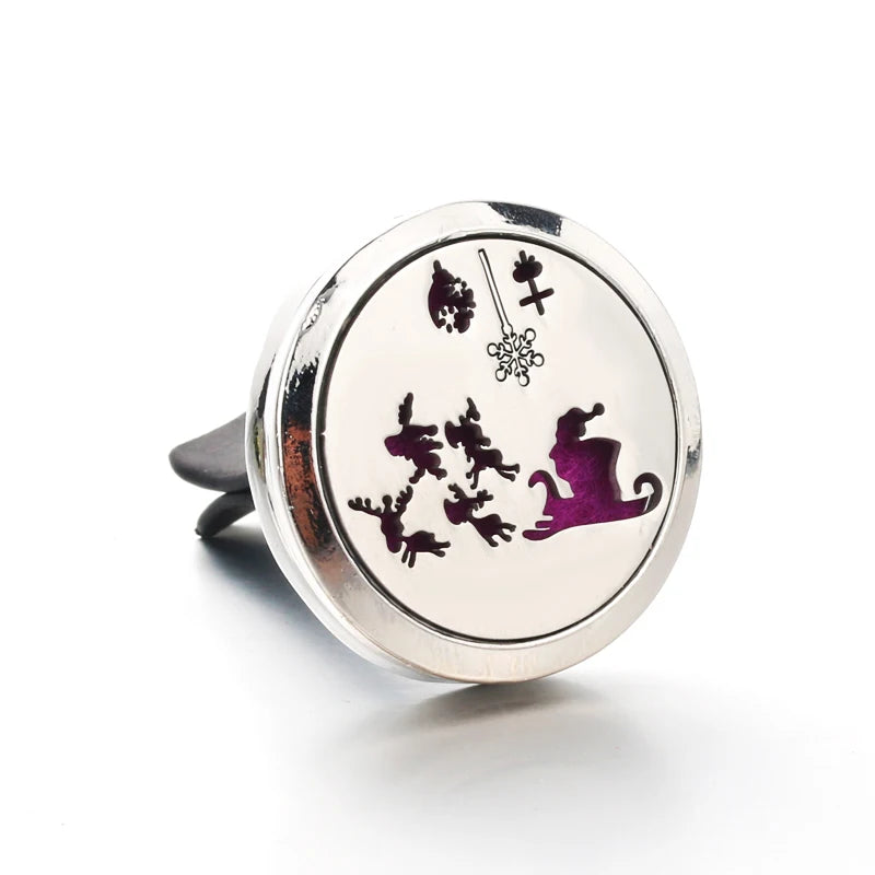 Stainless Steel Car Air Freshener Perfume Diffuser Locket Christmas