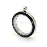 30mm 25mm 316L Stainless Steel Enamel Twist Memory Locket Pendant