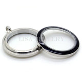 30mm 25mm 316L Stainless Steel Enamel Twist Memory Locket Pendant