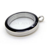 30mm 25mm 316L Stainless Steel Enamel Twist Memory Locket Pendant