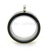 30mm 25mm 316L Stainless Steel Enamel Twist Memory Locket Pendant