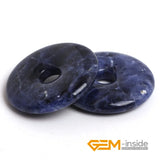 Donuts Shape Natural Sodalite Loose Stone Bead for Pendant Making - 1 Pc