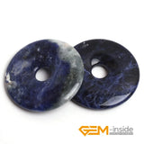 Donuts Shape Natural Sodalite Loose Stone Bead for Pendant Making - 1 Pc