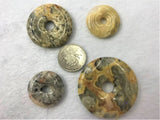 Crazy Lace Agates Donuts Shape Stone Beads 5pcs/lot