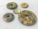 Crazy Lace Agates Donuts Shape Stone Beads 5pcs/lot