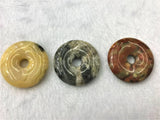 Crazy Lace Agates Donuts Shape Stone Beads 5pcs/lot