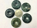 Moss Agates Donuts Shape Stone Beads 5pcs/lot