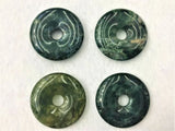 Moss Agates Donuts Shape Stone Beads 5pcs/lot