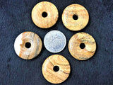 Natural Picture Jasper Donut Shape Stone Beads 5pcs/lot