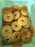 Yellow Jade 30mm-50mm Donut Shape Natural Stone Beads 5pcs/lot