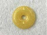 Yellow Jade 30mm-50mm Donut Shape Natural Stone Beads 5pcs/lot