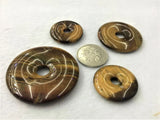 5pcs/lot Natural Stone Beads: Tigereye 30mm-50mm Donut Shape for Jewelry Making
