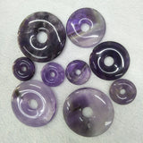 Natural Amethyst Donut Beads for DIY Necklace