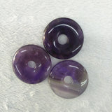 Natural Amethyst Donut Beads for DIY Necklace