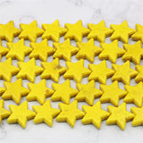 30mm Yellow Star Turkey Turquoised Stone Loose Beads 15inch