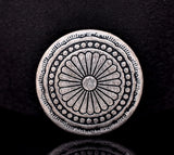 30mm Antique Silver Tribal Sun Flower Leathercraft Concho