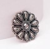 30mm Bling Silver Western Cowboy Horse Saddles Leathercraft Concho Lot 10pcs