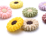 30mm Cartoon Flower Silicone Bead 10Pcs Food Teether Chew Bead