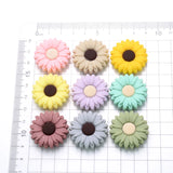 30mm Cartoon Flower Silicone Bead 10Pcs Food Teether Chew Bead