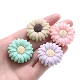 30mm Cartoon Flower Silicone Bead 10Pcs Food Teether Chew Bead
