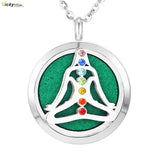 30mm Chakra Aromatherapy Locket Pendant - Diffuser Perfume Locket