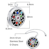 30mm Chakra Aromatherapy Locket Pendant - Diffuser Perfume Locket